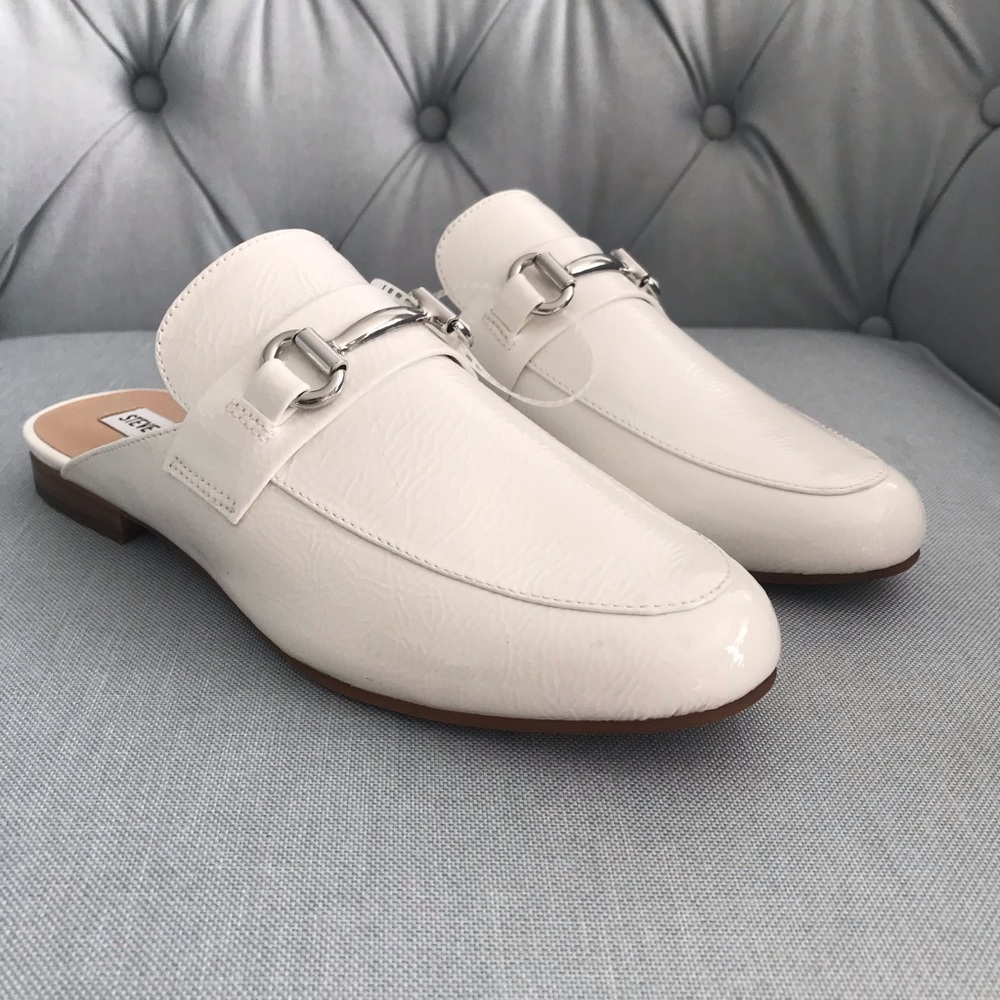 NEW Steve Madden Kandi white mule loafer shoe 8.5